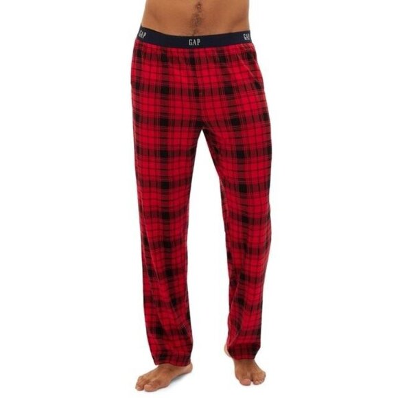 Gap Men's 2 Pack Waffle Knit Thermal Jogger Pajama Pants Black Red Size XL $84 - Picture 7 of 7